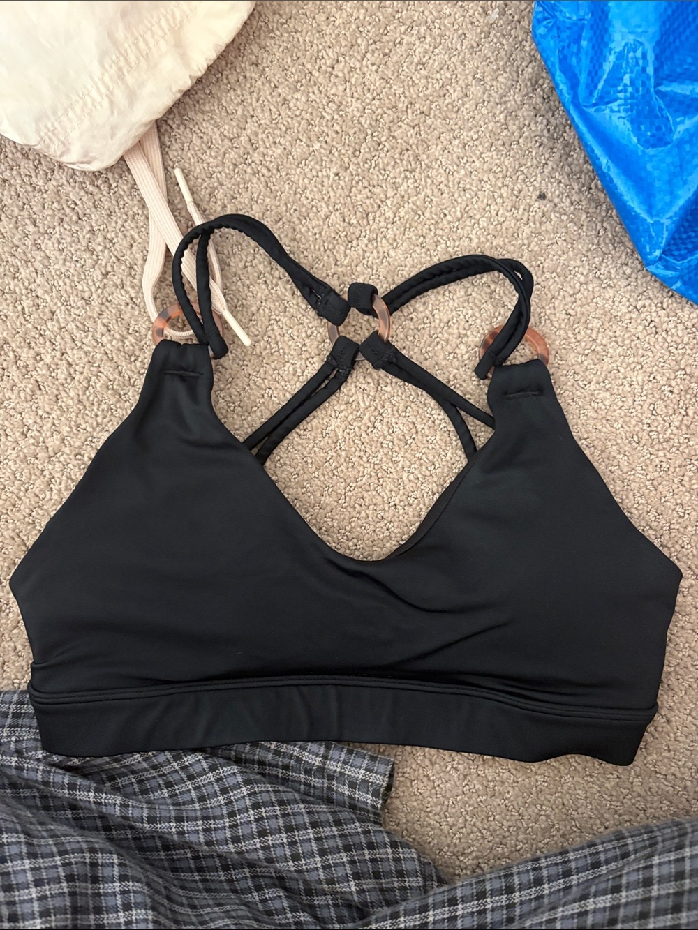 black bikini top